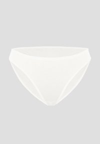Λευκά διάφανα εσώρουχα με λεία υφή, που διαθέτουν απλό σχεδιασμό και άκοπες άκρες. Ελαφρύ ύφασμα με ευέλικτη εφαρμογή.