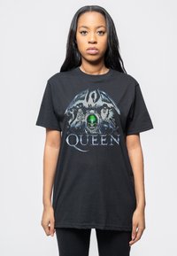 Paradiso Clothing QUEEN METAL CLASSIC CREST - Print T-shirt - black