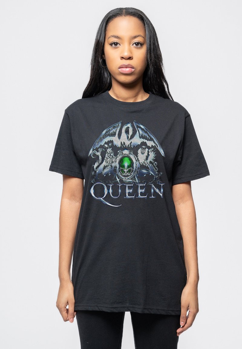 Paradiso Clothing QUEEN METAL CLASSIC CREST - Print T-shirt - black