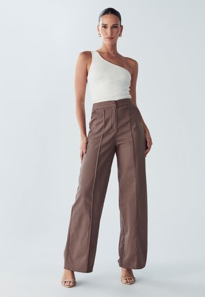 AMIE - Stoffhose - chocolate