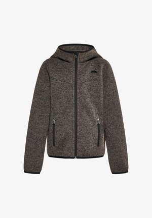 Hallide halli jope kapuutsiga, tõmblukuga eest, kahe küljetaskuga, mustade detailidega ja väike logo vasakul rinnal.