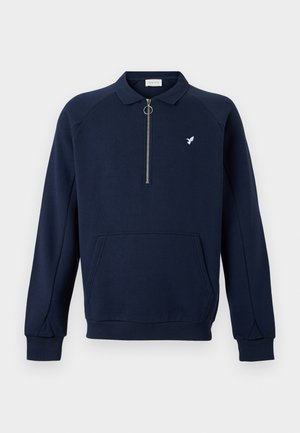 Pier One, QUARTER ZIP - Sweatshirt - navy blazer/white