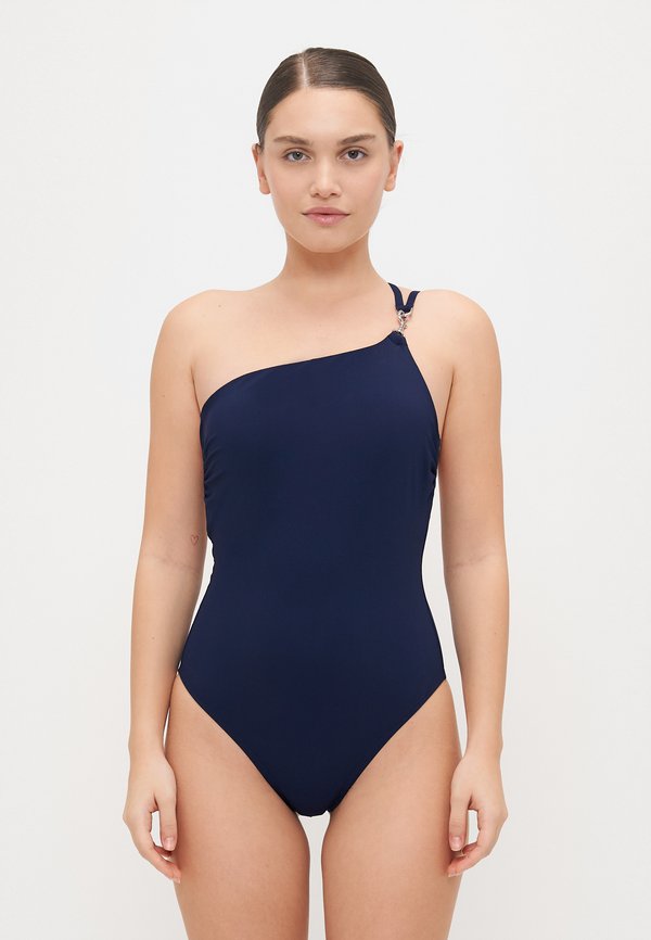 SOLID CLIP ONE SHOULDER ONE PIECE - Badeanzug
