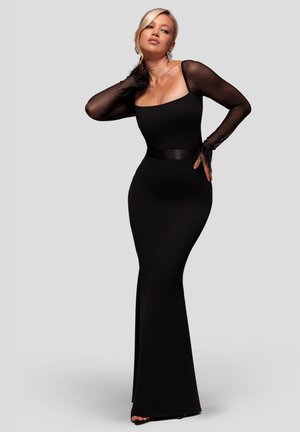 DOBBY SLEEVE EVENING  - Cocktailkjole / festkjole - schwarz