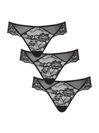 Ann Summers SEXY LACE BRAZILIAN 3 PACK - Fecskék - black