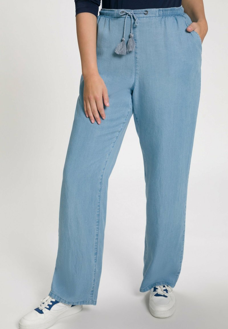 Ulla Popken Grote maten dames sportbroek joggingbroek, zwart (10), 42/44 NL : Ulla Popken
