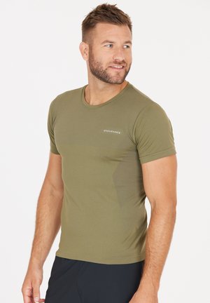 FUNKTIONS JARO M MELANGE SEAMLESS - T-shirt till träning - ivy green
