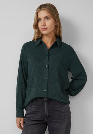STRUKTURIERTE MIT RAFFUNG AM RÜCKEN - Button-down blouse - petrol