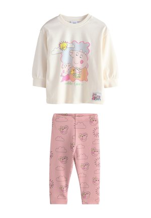 PEPPA PIG AND EVIE SET  - Leggings - Pantaloni - ecru/pink