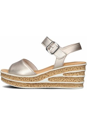 Plateausandalette - zilver