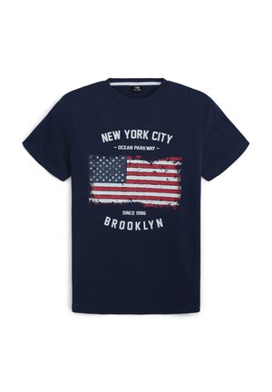T-shirt con stampa - blu
