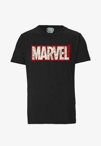 LOGOSHIRT Shirt 'Marvel Comic Block Logo' in Black | ABOUT YOU LOGOSHIRT Shirt 'Marvel Comic Block Logo' in Black | ABOUT YOU