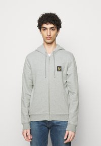 Belstaff FULL ZIP HOODIE - Camisola com fecho - grey melange