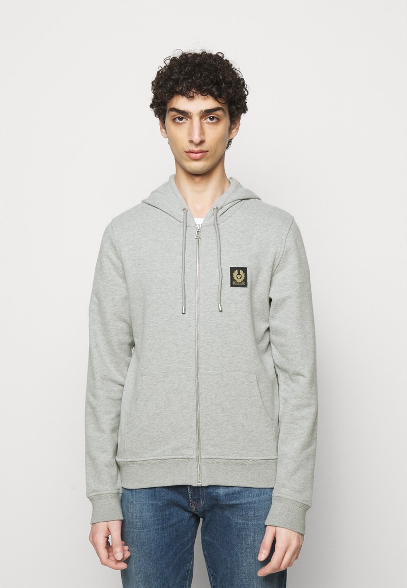 Belstaff FULL ZIP HOODIE - Camisola com fecho - grey melange