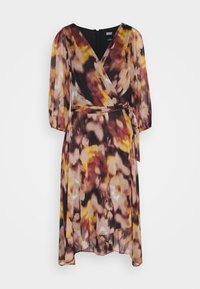 DKNY BALLOON SLEEVE FAUX WRAP GOWN - Kokteilikleit/peokleit - bricklane