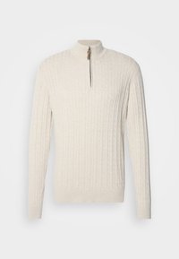 1/2 ZIP - Maglione - ecru melange