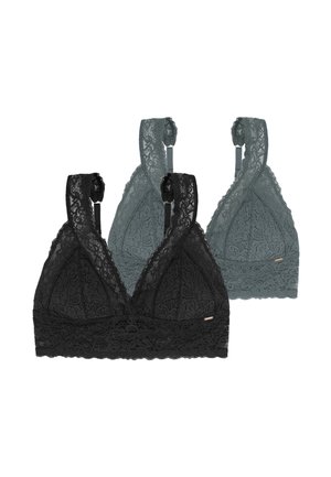 DORINA PACK OF 2 - Triangle bra - black green