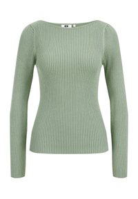 WE Fashion Stickad tröja - light green