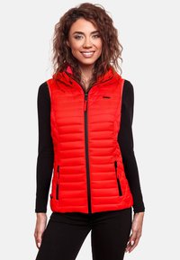 Marikoo - HASENPFOTE - Waistcoat - neon coral Thumbnail Image 1