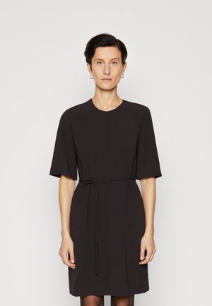 Calvin Klein STRUCTURE MINI SHIFT DRESS - Freizeitkleid - black