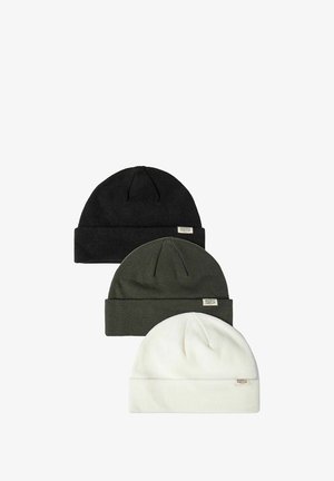 3 PACK - Megzta kepurė - khaki black white