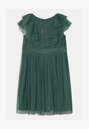 RUFFLE BIB WITH BOW - Koktejlové šaty / šaty na párty - jade green