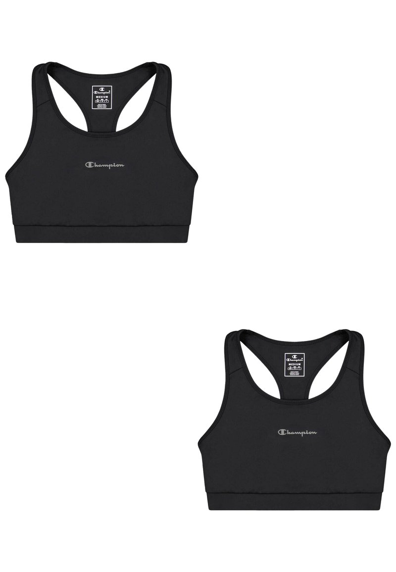 Champion CTECH 2PACK Medium support sports bra black Zalando.co.uk