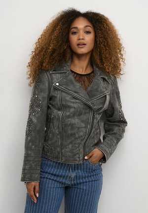IFIE - Kožnata jakna - washed black