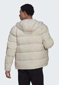 adidas Sportswear HELIONIC HOODED DOWN - Daunenjacke - beige