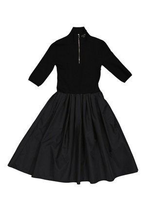 Prada MID-LENGTH DRESS BLACK czarny