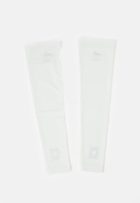 Manches blanches en matériau lisse et extensible. Présente un design sans coutures avec un détail de logo discret sur une manche.