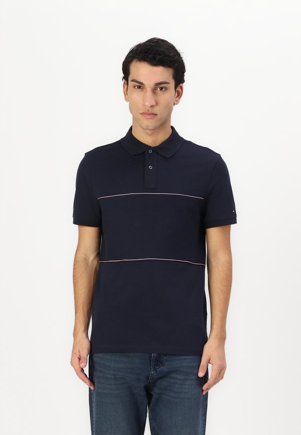 GLOBAL STRIPE BLOCKING - Polo shirt - desert sky