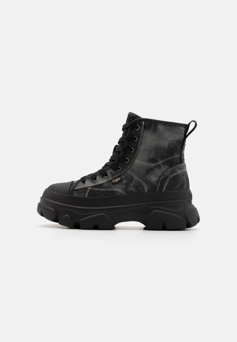 Buffalo CADE LACE UP HI - Stivaletti con plateau - dark grey