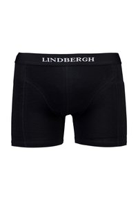 Schwarze Baumwoll-Boxershorts mit passgenauem Design und einem weichen Bund, der die Marke "Lindbergh" in weißer Schrift zeigt.