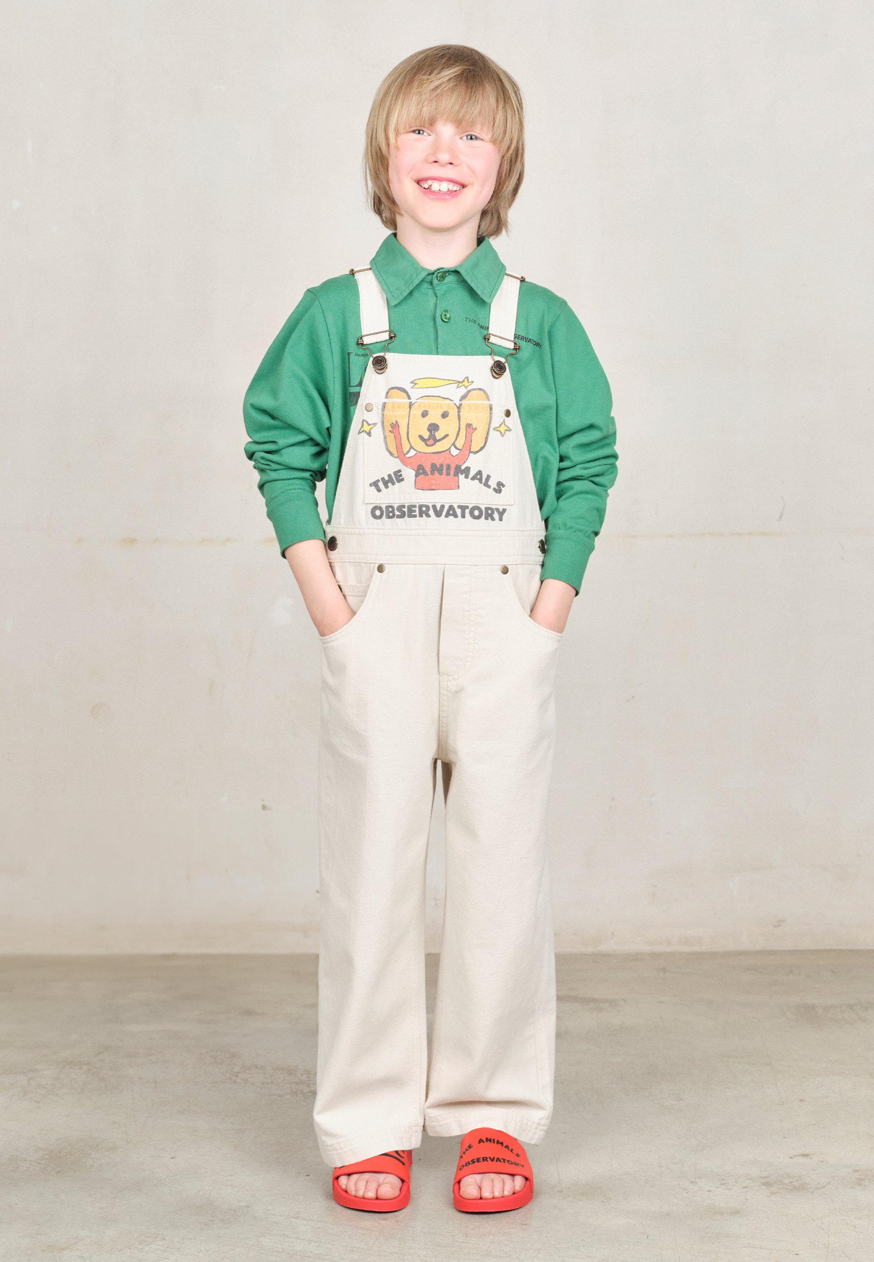 THE ANIMALS OBSERVATORY UNISEX - Dungarees - raw white/white - Zalando