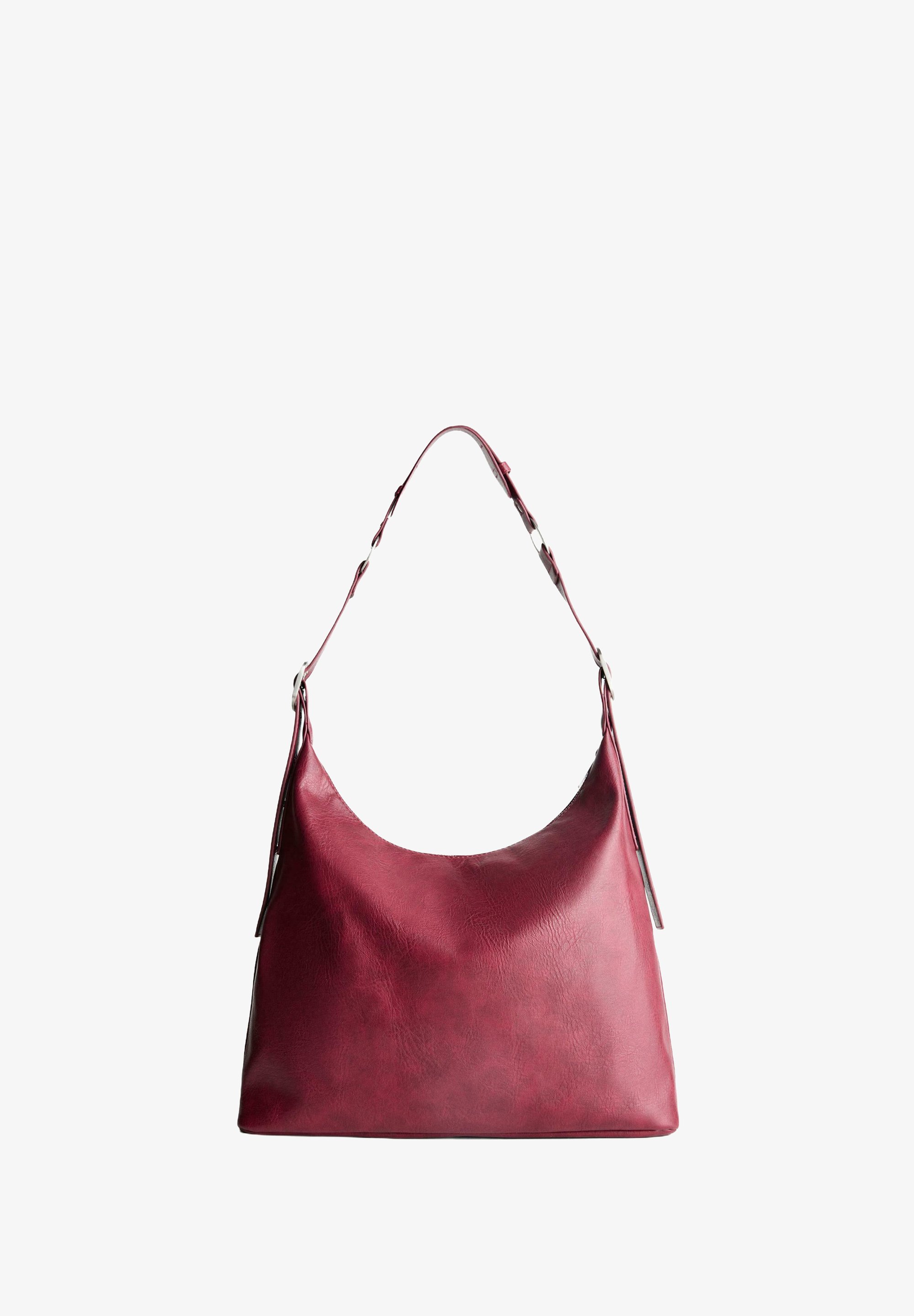 Bershka WITH BUCKLES Borsa a mano red/rosso Zalando