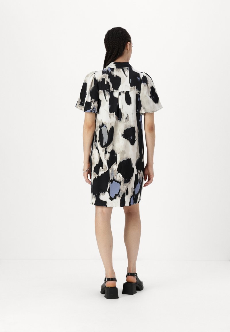 VILA VIMALLI DRESS - Shirt dress - cloud dancer/bijou blue/off-white -  Zalando.ie