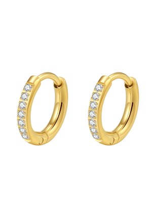 CLEAR CRYSTAL HOOP - Pendientes - gold-coloured