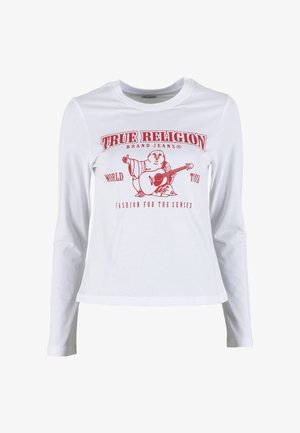 True Religion, LONG SLEEVE T SLIM FIT - Pikkade varrukatega topp - white