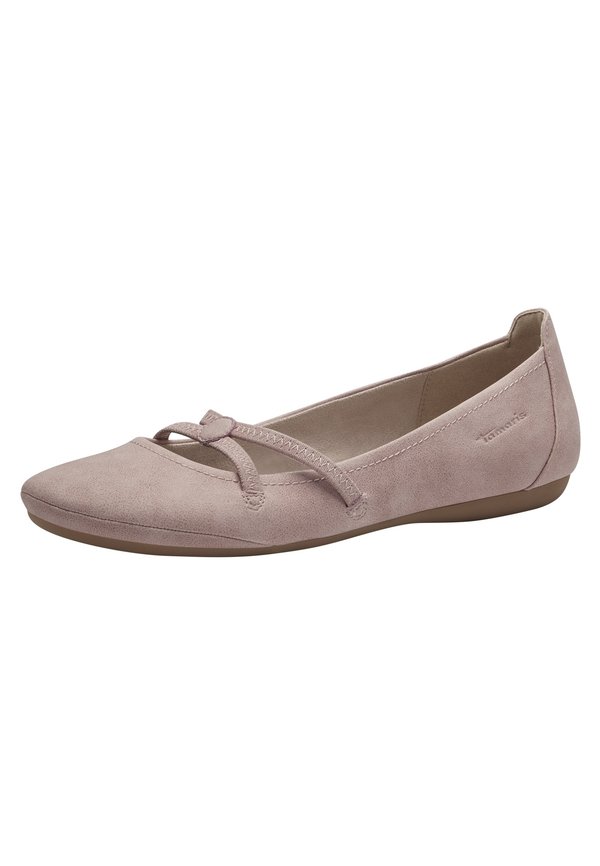 Ankle strap ballet pumps - rose4