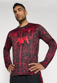 adidas Performance LIVERPOOL FC 25/26 PRE MATCH WARM TOP - Club wear - black/pure ruby