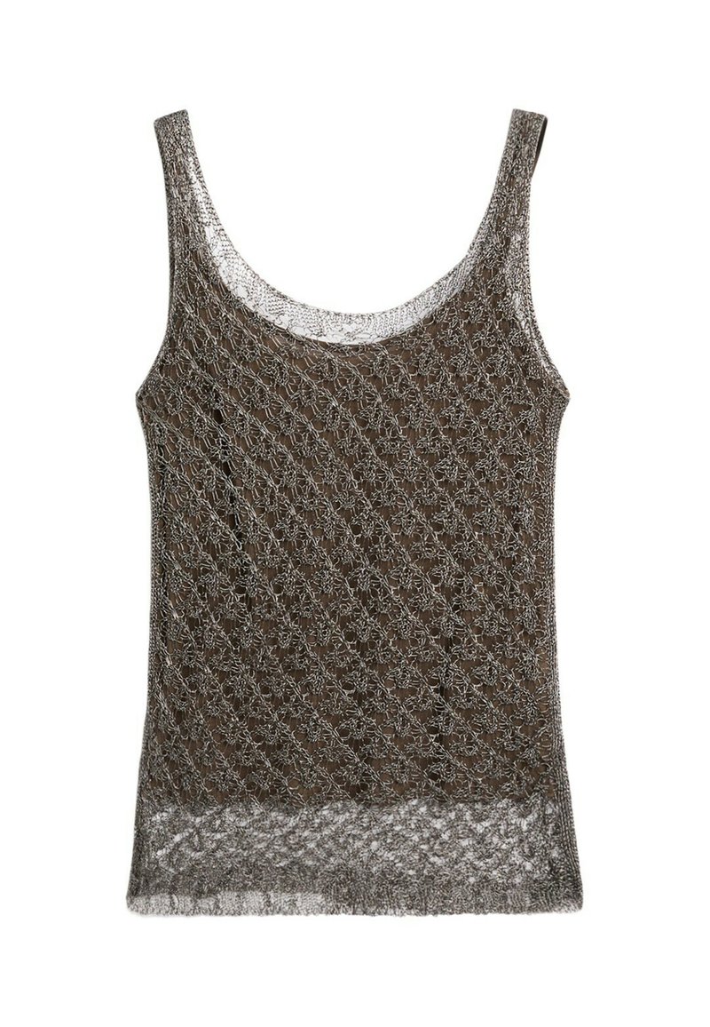 Massimo Dutti MASSIMO DUTTI - Top - khaki - Zalando