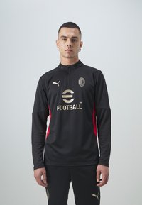 Puma AC MILAN TRAINING 1/4 ZIP - Vereinsmannschaften - black/for all time red