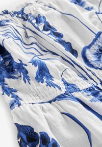 Next OFF SHOULDER WIDE LEG - Overall / Jumpsuit - white blue