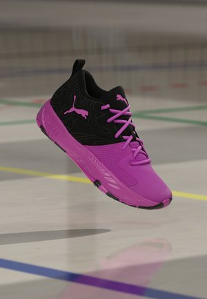 Puma COURT PRO 3 UNISEX - Basketsko - puma black-electric orchid-cool mid gray