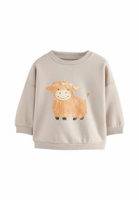 Next PRINTED CREW NECK - Sweatshirt - stone hamish highland cow