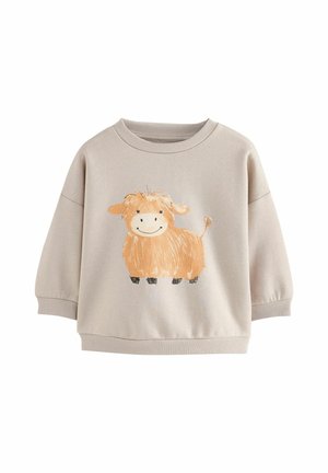 Next PRINTED CREW NECK - Sweatshirt - stone hamish highland cow