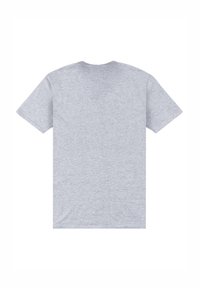 Grå bomulds t-shirt med korte ærmer og rund hals, med en blød tekstur og et enkelt design uden grafik eller mønstre.