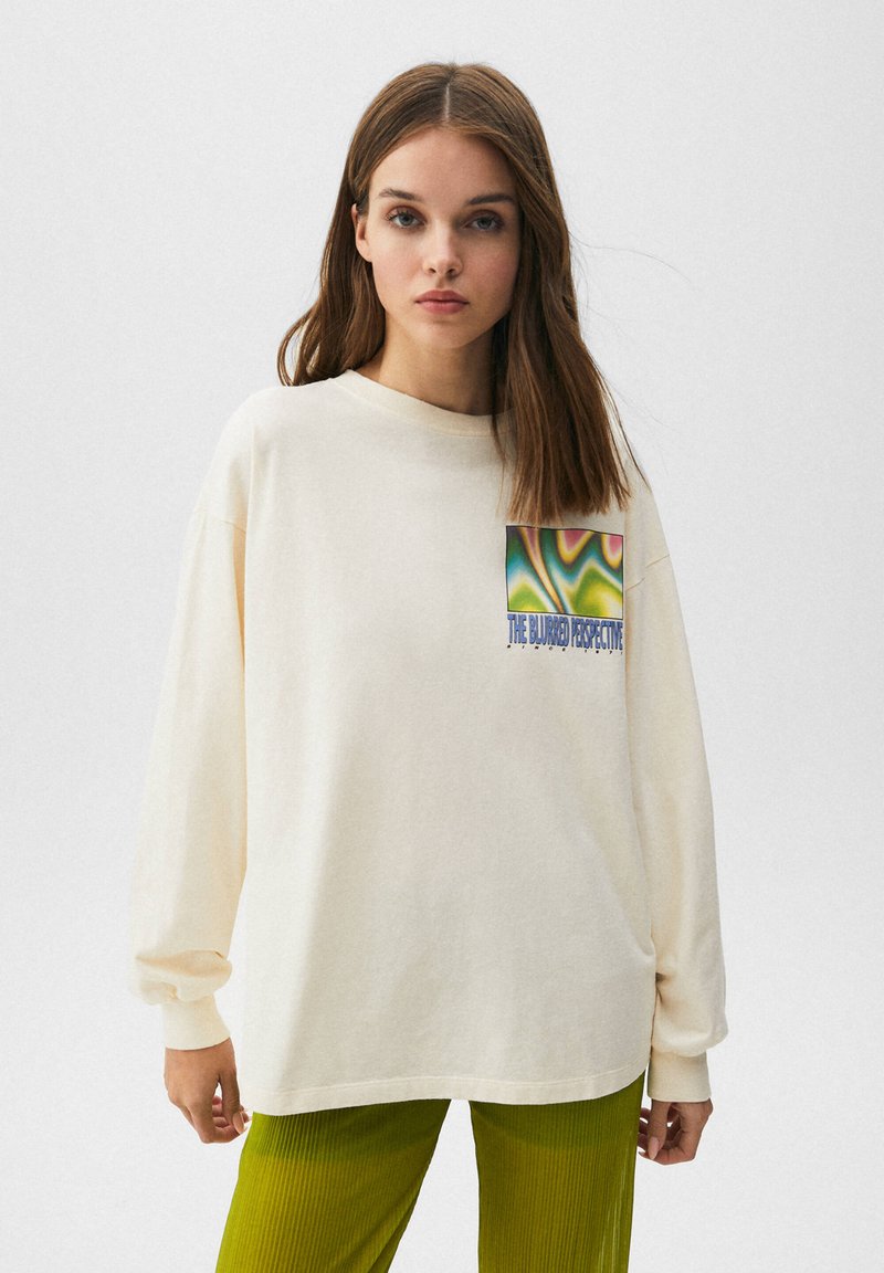 PULL&BEAR Long sleeved top white Zalando.ie