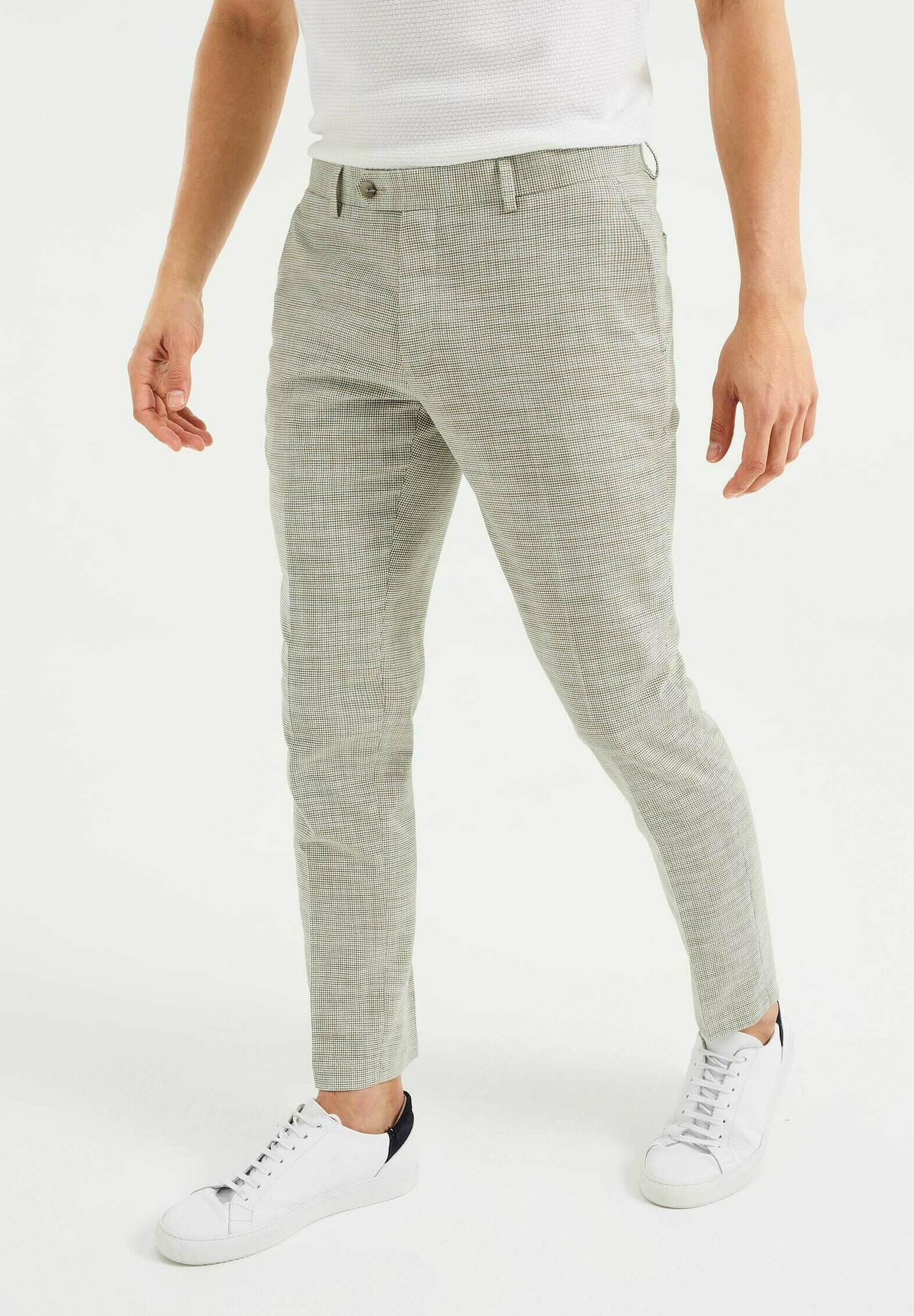 WE Fashion SLIM FIT - Broek - green/Groen - Zalando.be